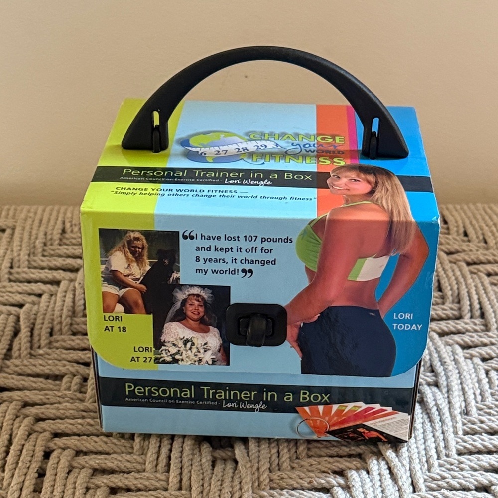 Personal Trainer in a Box with Handle 144 Exercise Fitness Cards